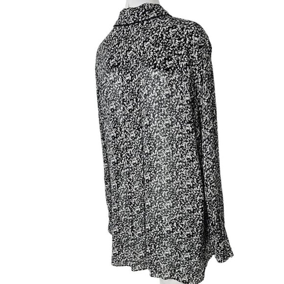 Dorothee Schumacher Symbolic Innocence Black White Printed Blouse Size 5 US 10 - Picture 3 of 14